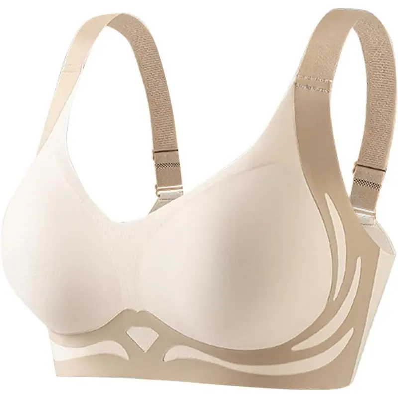 NewBreathable Anti Sagging Sports Bras for Women Seamless Comfort Wireless Bra Push Up High Support Full Coverage Bra Can be used with raincoat