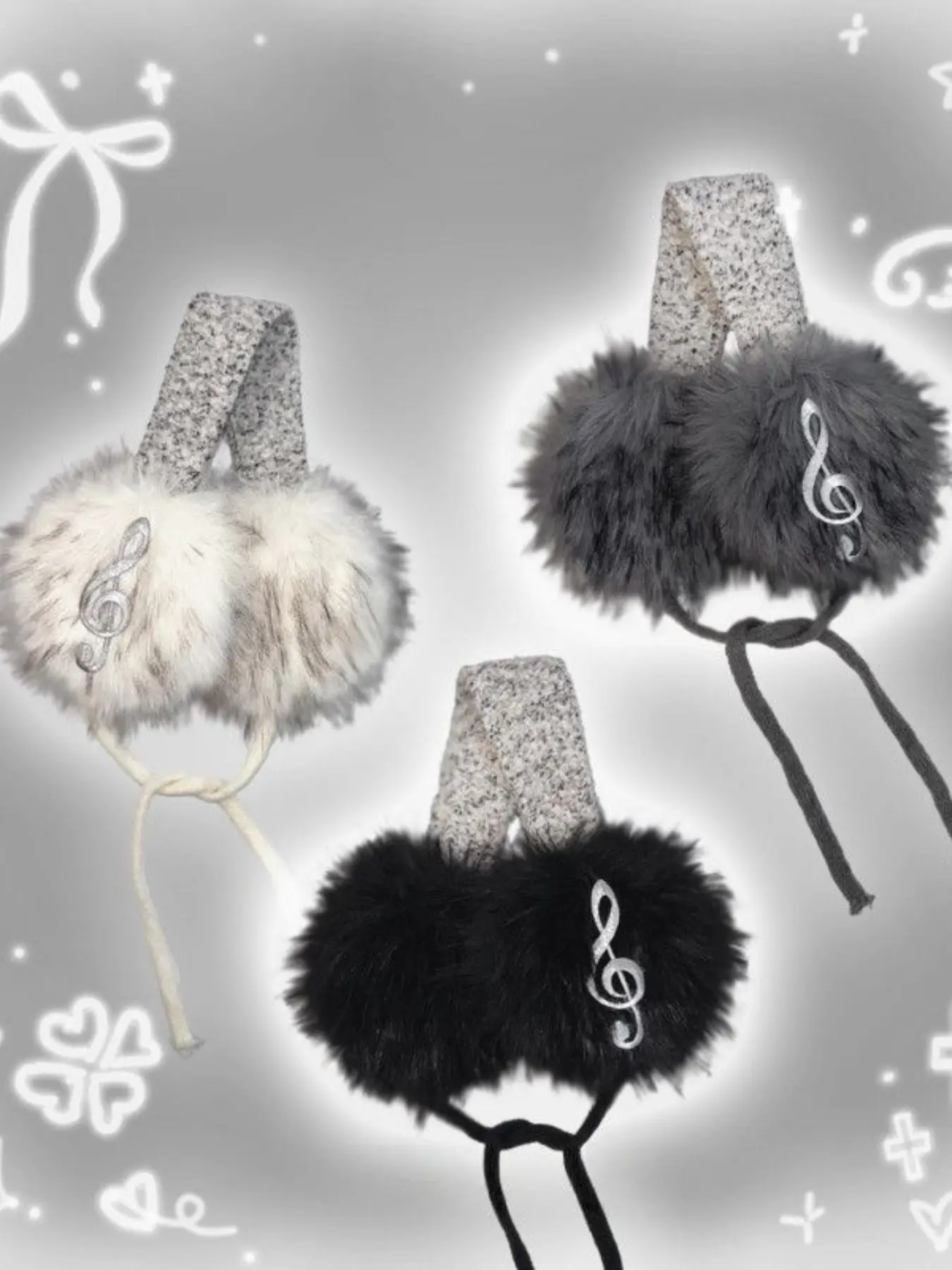 Women's Plush Ear Warmer Headband, Korean Style Fashionable Winter Accessory, Soft & Warm Design for Cold Weather Comfort
