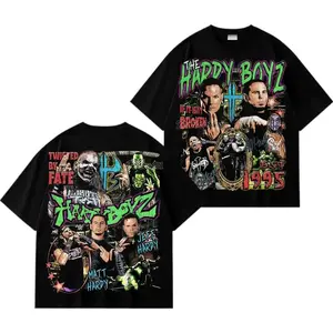 🤼‍♂️💚 VINTAGE HARDY BOYZ GRAPHIC TEE – Jeff Hardy & Matt Hardy Shirt, Y2K Wrestling Aesthetic Tee, Retro WWE Streetwear Top, Broken Matt Hardy Era Grunge T-Shirt, 90s/2000s Wrestling Fan Apparel, Unisex Cotton Fit, Gift for Fans & Collectors