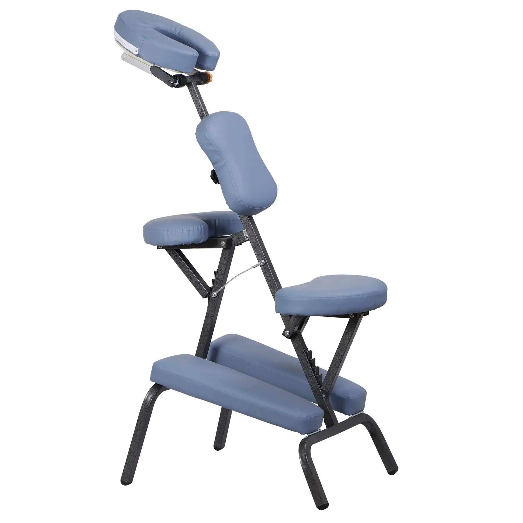 Segawe Portable Ergonomic Cushioned Salon Spa Chair - Black Folding PU Leather Padded Travel-Friendly Massage Seat with Foldable Structure (Commercial Furniture), Cushioned Salon Furniture,summerwins