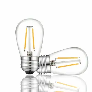 YI LIGHTING Clear 2W S14 LED Bulbs Plastic Shatterproof for String Light Bulbs Replacement