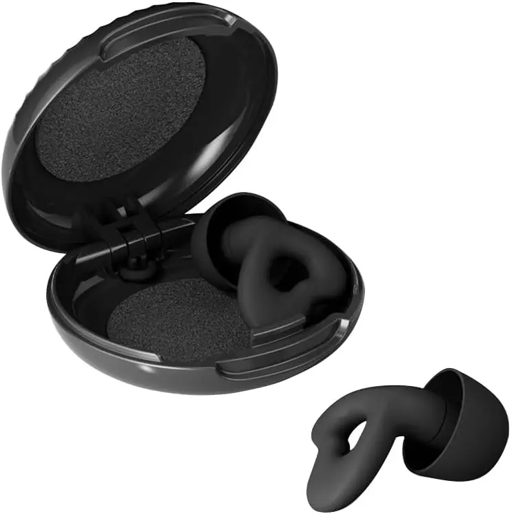 Silicone Ear Plugs for Sleep - 32dB Noise Reduction, Soft Comfy Reusable, Hearing Protection for Work Travel, Black & Heart Designs