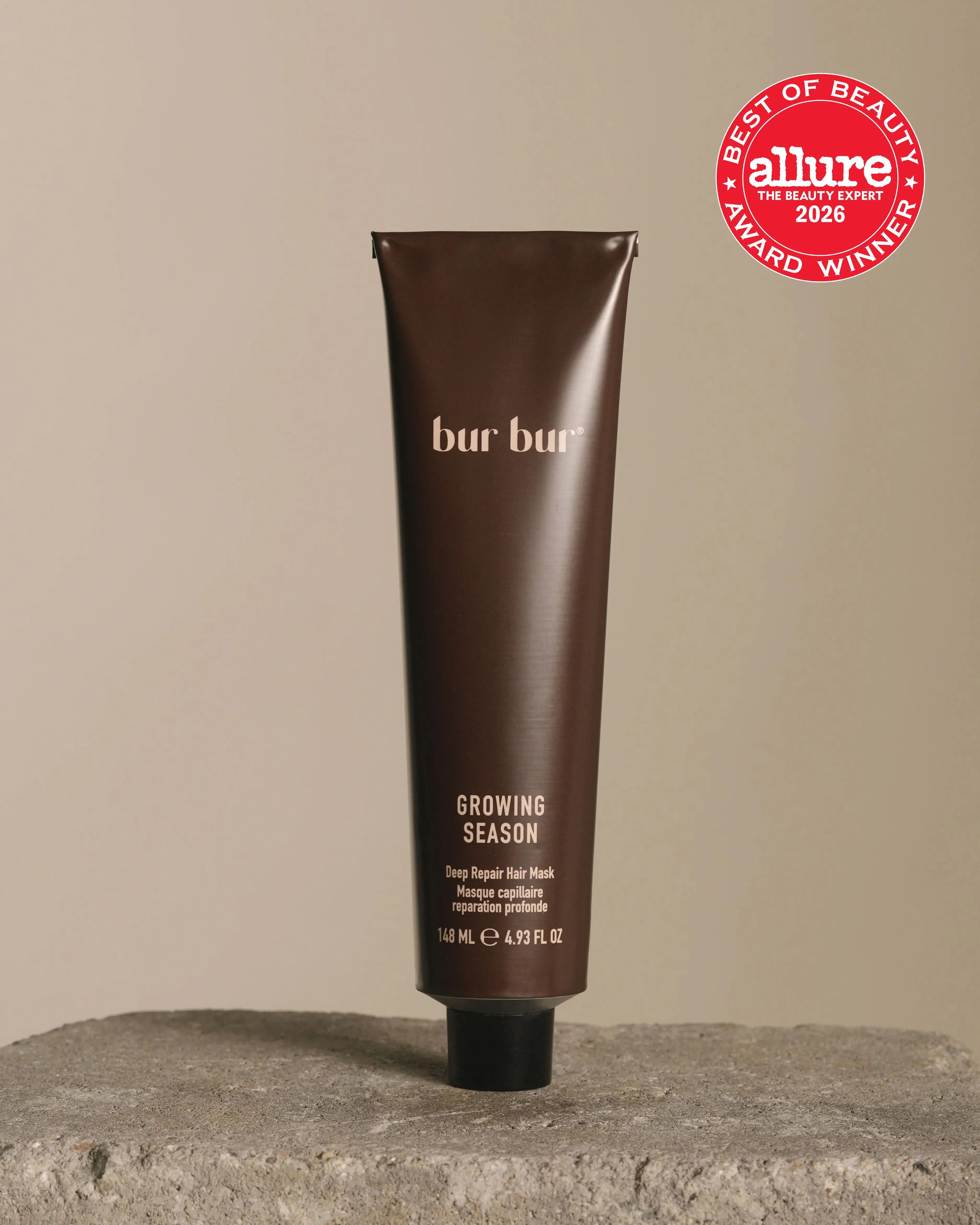 BUR BUR Growing Season Deep Repair Mask - Clean & Natural Hair Treatment with Plant Proteins & Botanical Butters for Dry Damaged Hair