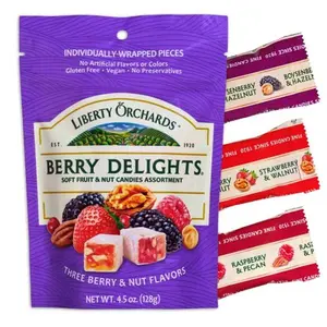 Liberty Orchards New Berry Delights Package! - Sweet and Vegan Turkish Delight Candy 4.5oz