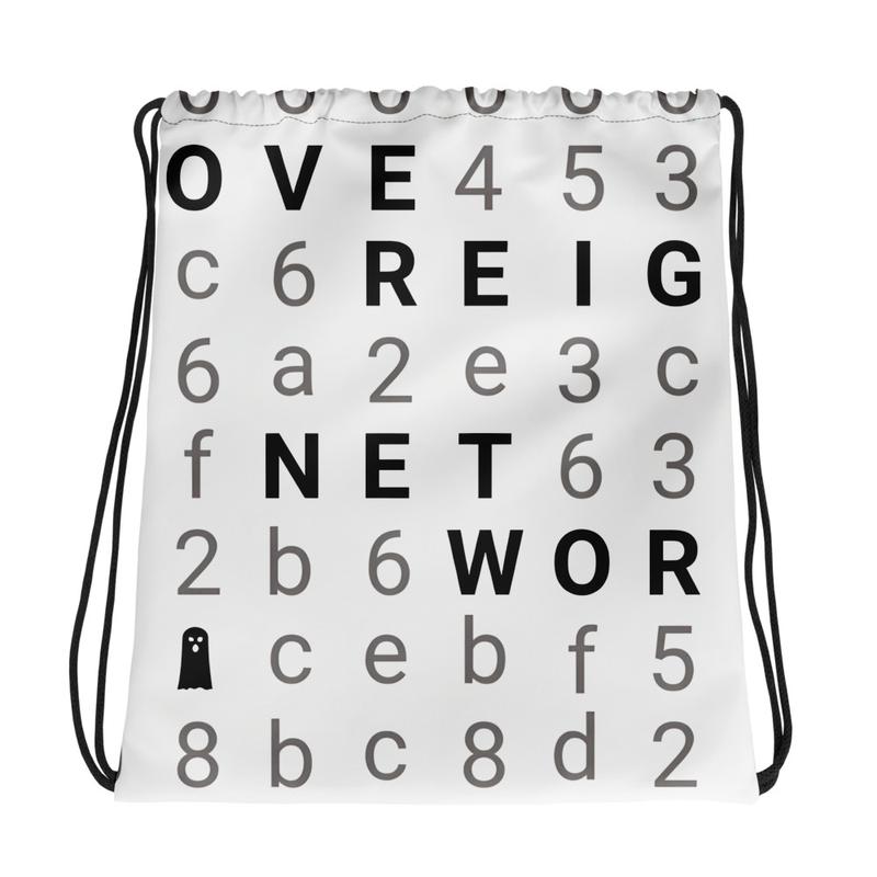Sovereign Network Hash Drawstring bag (BLACK DESIGN)