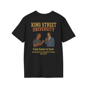Game to Gain - | - Double Sided King Street University - | - Unisex T-Shirt - | - The Ultimate HBCU Educational Design