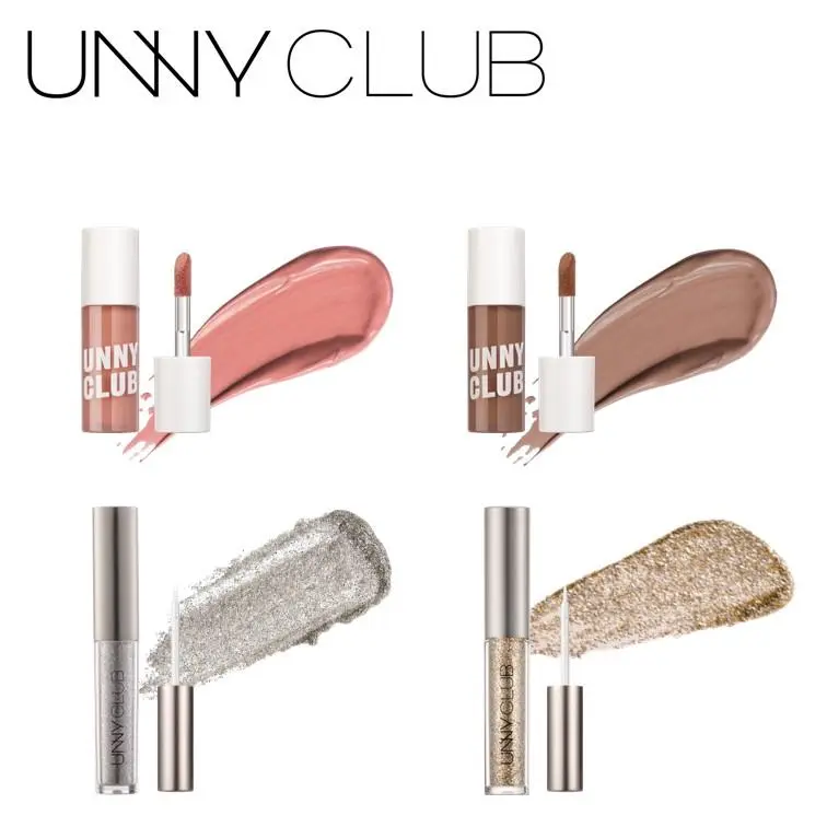 UNNY CLUB 2-in-1 Liquid Eyeshadow with Brush - Waterproof & Long-Lasting Eye Makeup, Matte & Pearl Finishes Glitter Cosmetic