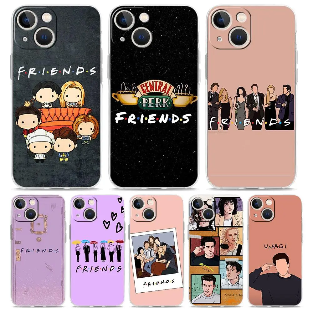 Central Perk Coffee Friends TV Show Phone Cases for IPhone 17 16 15 14 13 12 11 Promax Pro Air Plus Soft TPU Transparent Protective Cover Protection Shockproof Cellphone Shockproof Protector