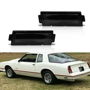 2pcs For 1981 1982 1983 1984 1985 1986 1987 1988 Chevy Monte Carlo SS Smoked Lens Rear Bumper Side Marker Lights,Replace OEM 5972205
