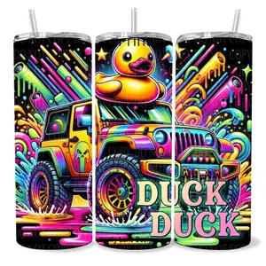 Duck Duck 20 oz Tumbler - BPA Free, Stainless Steel, Leak Proof, Clear Lid, Includes Straw