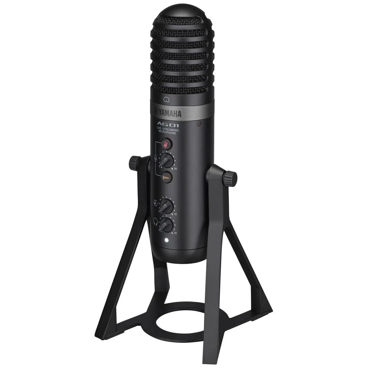 Yamaha AG01 USB Microphone with Mixer - Durable Live Streaming & Recording Device, USB Plug-In, Plug-and-Play Functionality, Black