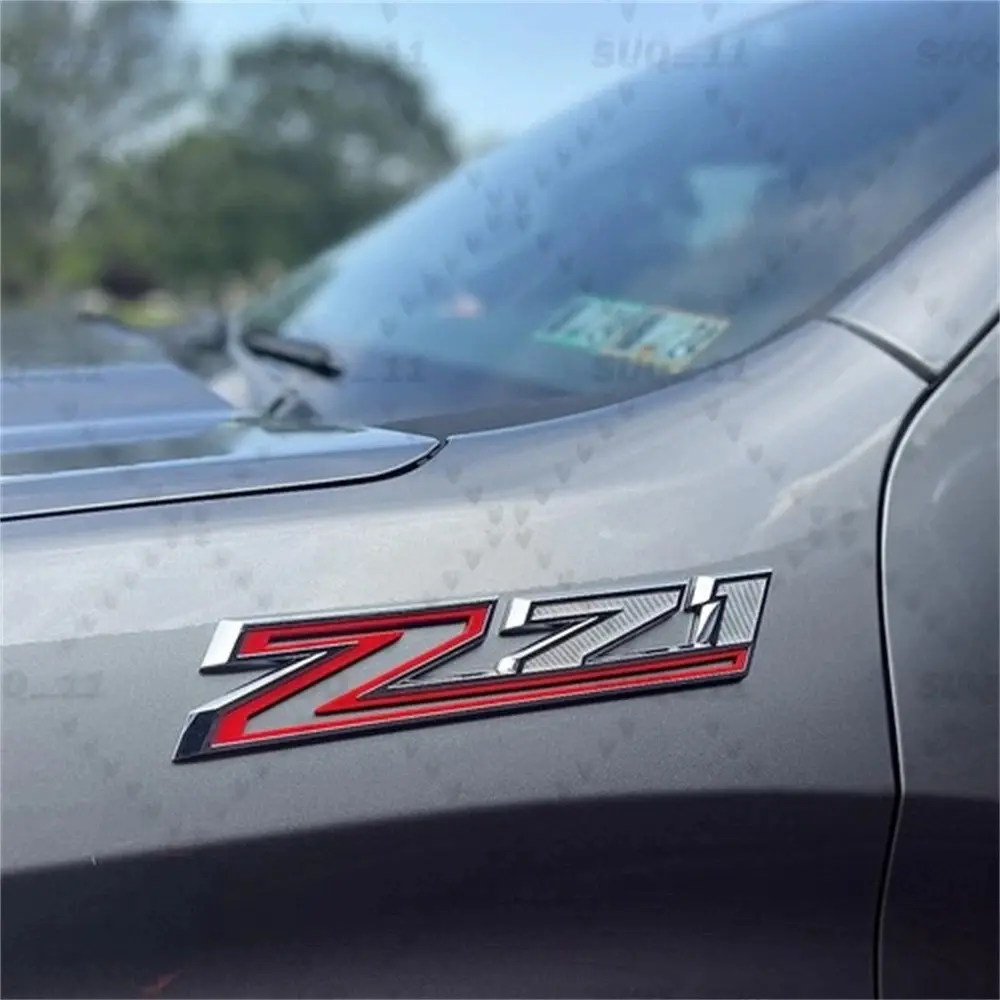 2PCS Chrome 2019-2023 For Silverado Z71 Emblem Badge Nameplate 3D Decal