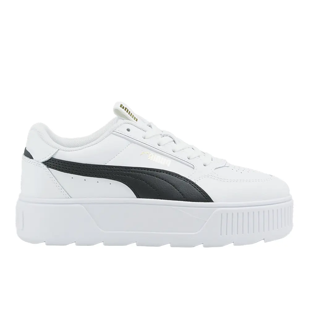 PUMA Womens Karmen Rebelle Cout Perforated Platform Sneakers Shoes Casual - White