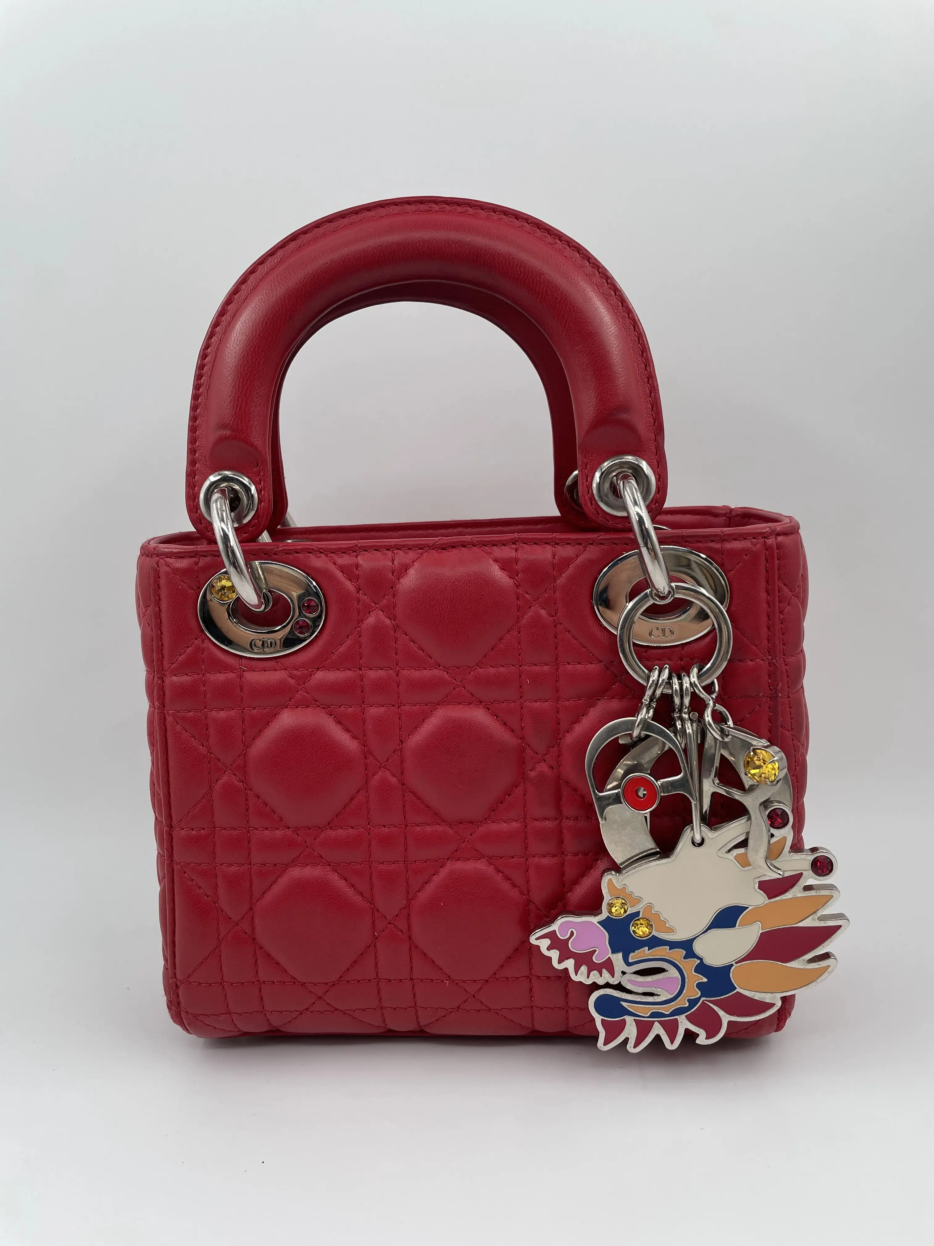 Pre-owned LEATHER Shoulder Bags CHRISTIAN DIOR RED DRAGON SHOULDER BAG