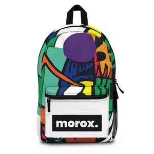 Bea Rob Backpack with Colorful Design, Zippered Pocket, and Adjustable Strap