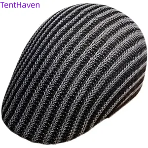 2026 Thin Striped Forward Hat Thin Breathable Trendy Retro Female Artistic Painter Hat Trendy Color blocked Beret Duck Tongue Hat