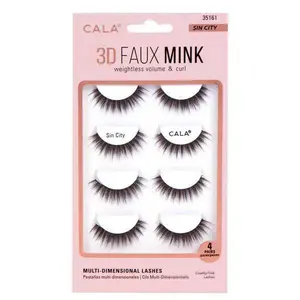 CALA 3D Faux Mink Lashes SIN CITY - 4 Pack