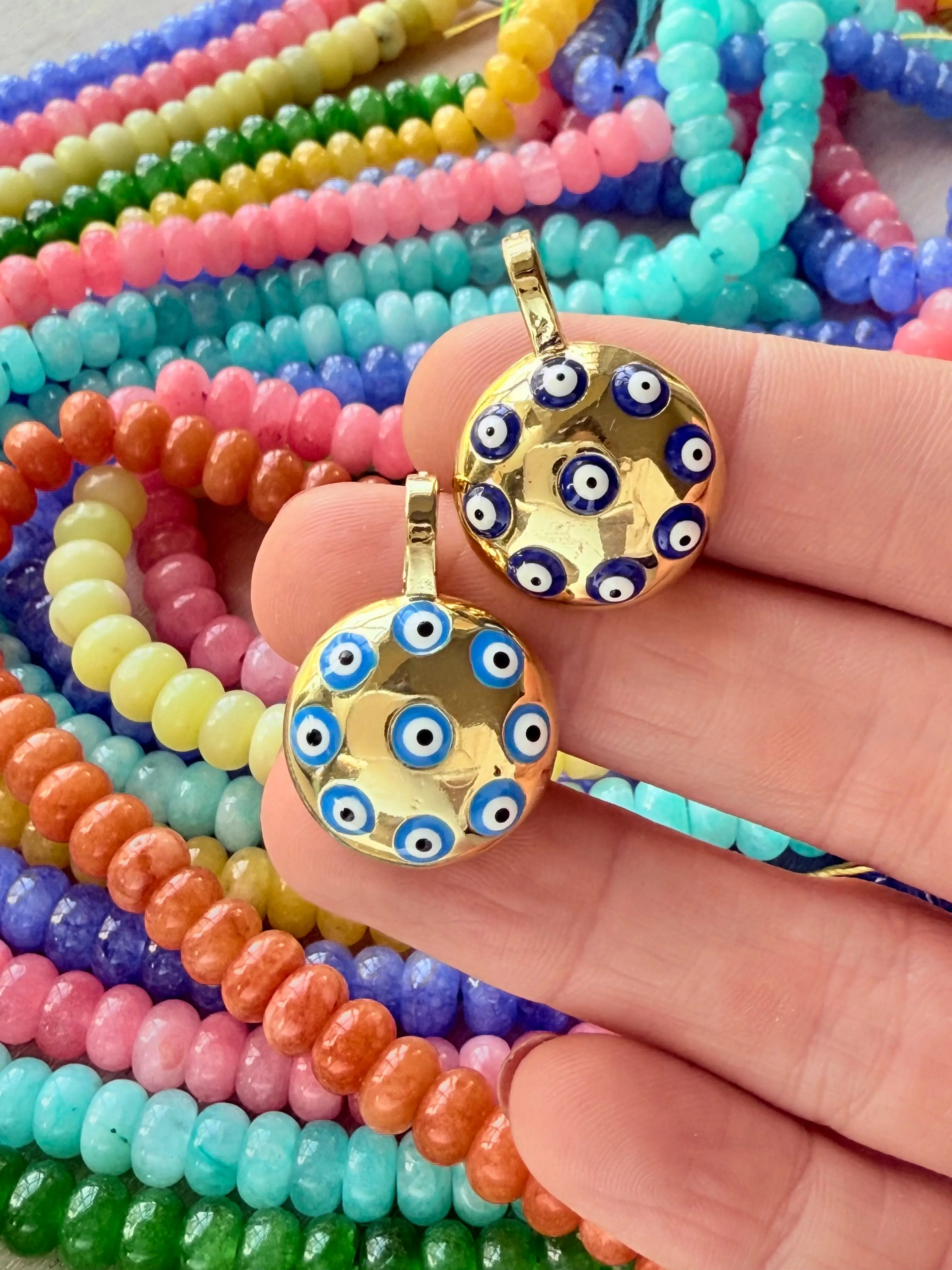 evil eye locket charm