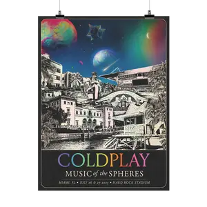 MIAMI MUSIC OF THE SPHERES LIMITED EDITION TOUR POSTER