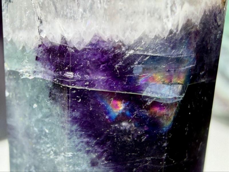 Natural Rainbow Fluorite Tower Intuitively Chosen 2.75" to 3.5" Energy Healing and Crystal Enthusiasts Decoration Home Ornament purple crystals for sale