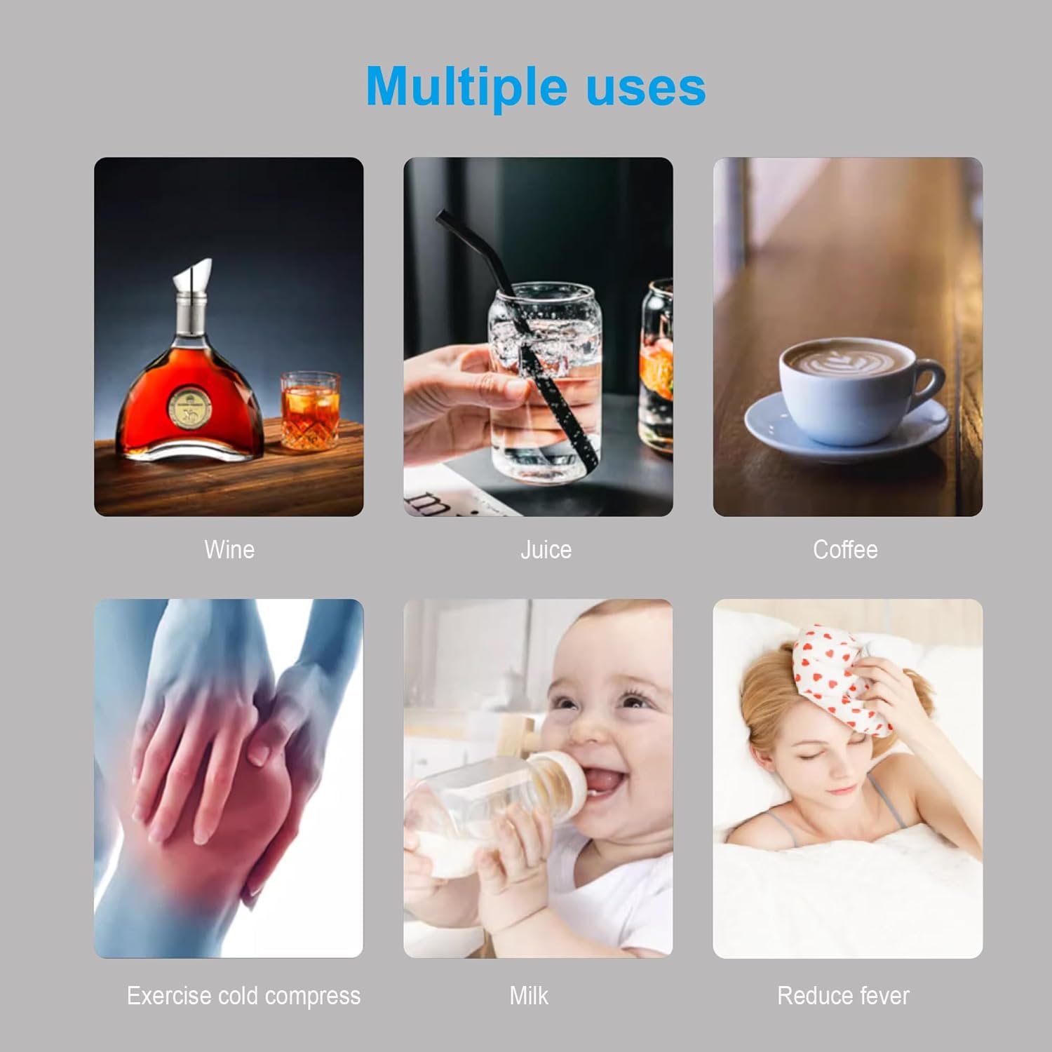 12 Pack Reusable Whiskey Stones 304 Stainless Steel Ice Cubes for Drinks Chill Without Diluting Whiskey Scotch Bourbon Gifts Drinkware 2.7 cm