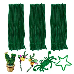 Green Pipe Cleaners Craft Bulk,Toys & Games,200pcs Chenille Stems,Fake Flowers for Decor,Arts Crafts,Sensory Toys,Christmas Birthday Gift for Kids Art Supplies for Projects Creative DIY Decorations
