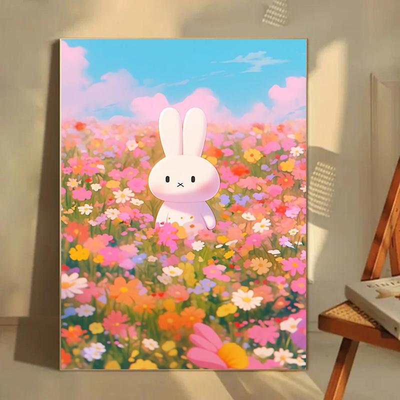 Cute Classic Dutch Cartoon Character M-Miffy Poster HD Printed Poster With Ultra-clear Resolution Waterproof And Moisture-proof Suitable For Bedroom Living Room Bar Restaurant Cafe Wall Decoration As Gift