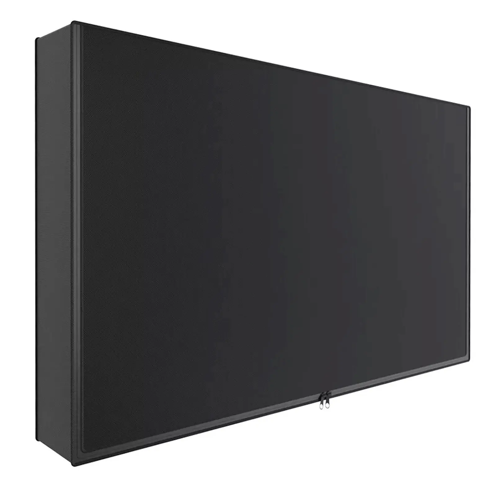 HOMEYA Outdoor TV Cover 30-65 In 600D Oxford Fabric Weatherproof Waterproof Screen Protector with Three-Flap Dual Zipper Classic Style Black