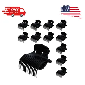 Hair Curler Clips - 12 Pcs Versatile Roller Clips for Effortless Curls and Waves