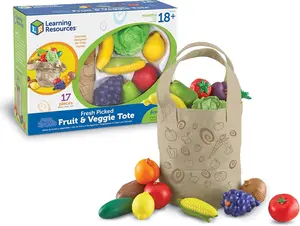 Learning Resources Fresh Picked Fruit And Veggie Tote, 17 Piece, Age 18 months+
