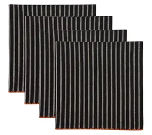 Design Imports Set of 4 Spider Silk Stripe Embellished Napkin