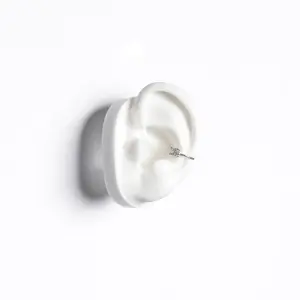 Diamond Safety Ring Deafmetal USA for hearing aid or cochlear implant retention