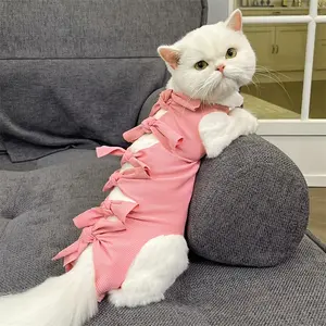 Pet Cat Spay/Neuter Recovery Suit, Post-Surgery Cat Apparel, Weaning Diaper, Anti-Licking Pet Clothing