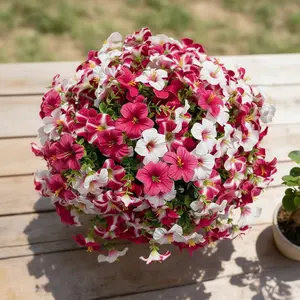 Faux Flower Arrangements Set of 8, Artificial Flowers, Long Lasting Mixed Artificial Bouquet, Perfect Gift & Party Decor, Indoor/outdoor Use, No Maintenance Needed