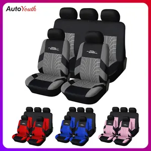 5-Seater Universal Car Seat Covers 1 Set for Car Front and Rear Seats, Polyester Fabric Breathable Car Seat Protectors, Fits Most Vehicles, Airbag Compatible, Automotive Interior Accessories, Car Interior Decoration, Car Essentials, Truck Accessories Outd