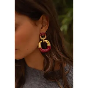 Burgundy Fexi Earrings