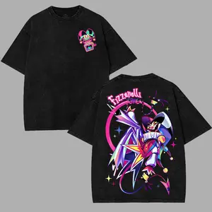 Fizzarolli - Helluva Boss Wash -Shirt , Back and Front Print, Superhero Fans | Great Gift For Fans graphic tee Cotton Fabric Top Womenswear lover streetwear