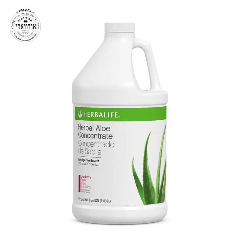 Herbalife Herbal Aloe Concentrate Cranberry Half Gallon Aloe Vera Drink Concentrate Cranberry Flavor Gluten Free Dietary Supplement Daily Hydration Refreshing Beverage Daily Nutrition Ready to Mix Aloe Beverage Concentrated Drink Mix Beverage Base