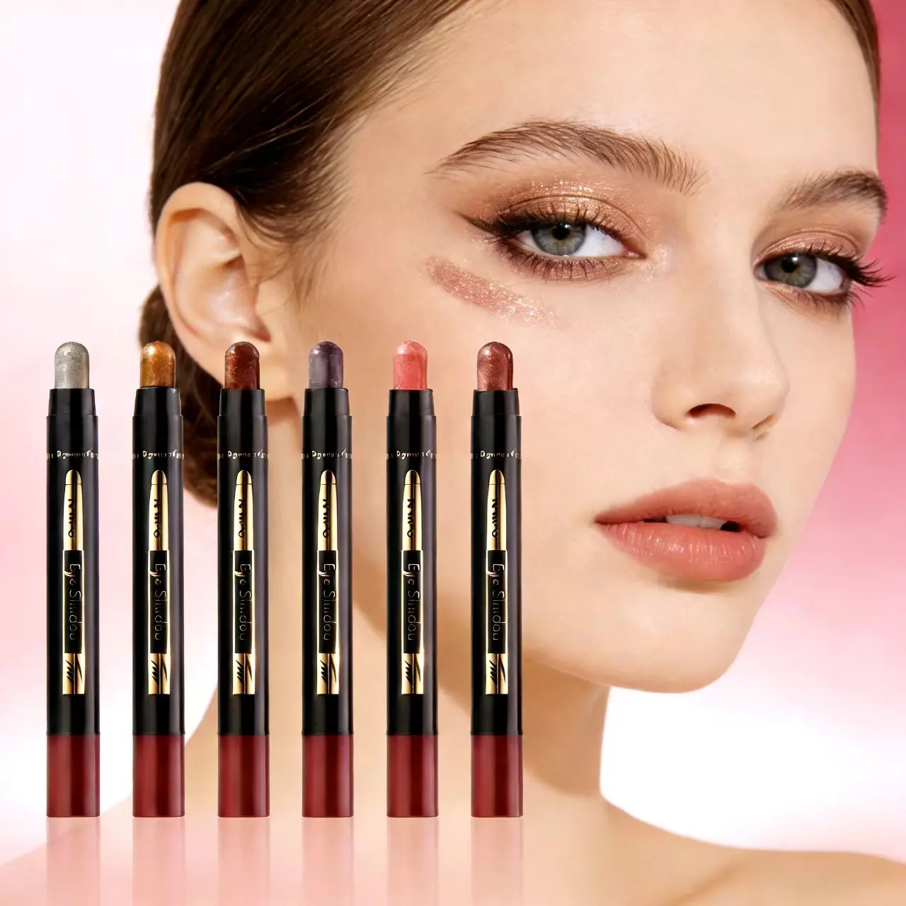 AMG 6Pcs Cream Eyeshadow Stick Set, Waterproof Long-Lasting Brightener Eye Makeup, High Pigment Blendable Buildable Formula with Precise Tip, Ideal for Daily Wear, Evening Events & Stage Makeup