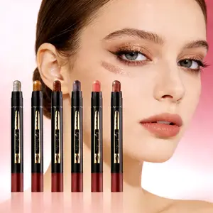 6Pcs Cream Eyeshadow Brightener Stick Makeup Set, Waterproof & Long-Lasting, Rich Pigment, Easily Blendable and Buildable with Precise Tip for Easy Application. Perfect for Evening Events, Holidays, Stage Makeup, Christmas & New Year Gift