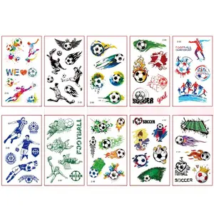 Temporary Football Tattoo Stickers, Birthday Party Decorations, European Cup Soccer Player Tattoos, Boys Girls Gift Ideas