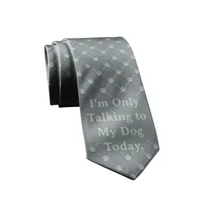 I'm Only Talking to My Dog Today Necktie Novelty Ties for Men Dog Tie for Guys Funny Ties Funny Ties