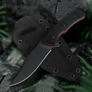 Durable Fixed Blade Knife‌,Outdoor Knife,Knife with K Sheath,G10 Handle,CNC Numerical Control Fine Grinding Process,Car Emergency Tool‌,Desert,Bushcrafting,Camping,Men's gift