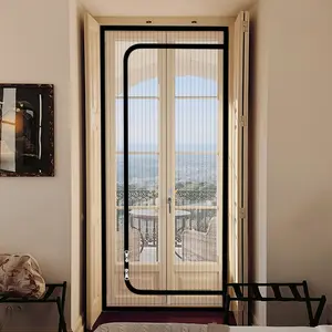 Pet Screen Door Thickened Cat Resistant Mesh Screen Door for Living Room, Bedroom, Kitchen, Patio, Dog Cat Scratch Proof Screen with Zipper Closure