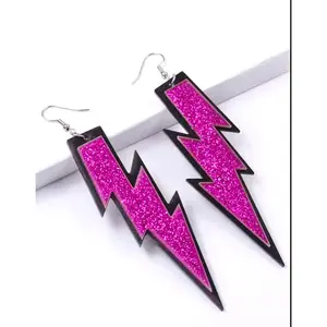 Pink Glitter Earrings