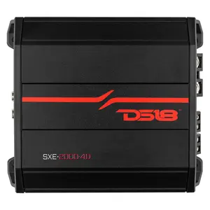 DS18 SXE-2000.4D/BK Class D 4-Channel Amplifier 4 x 100 Watts Rms @ 4-ohm 2000 Watts