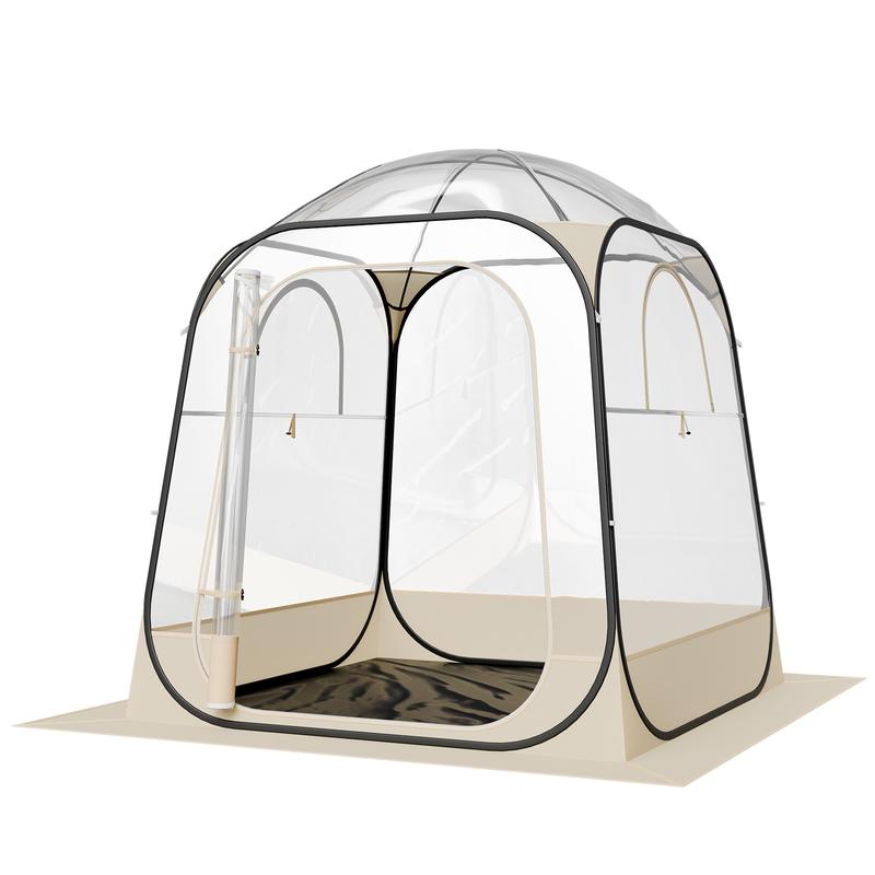 VEVOR Pop up Sports Tent,  63x63 in Clear Bubble Tent for 2-4 Persons, Waterproof Outdoor Pod with Floor Mat & Top Cover, Garden Igloo Dome Tents Camping Shelter for Events Fishing Cheering