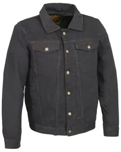 Milwaukee Leather Men's Performance Traditional Denim Jacket - Blk