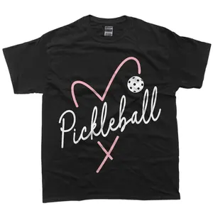 Valentine's Day Pickleball Heart Funny Heart Shape Women Unisex T-Shirt Sweatshirt Hoodie 4B6
