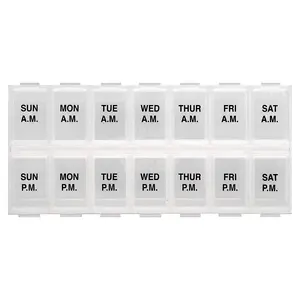 Ezy Dose Weekly AM/PM Pill Reminder, Natural, 1 Count